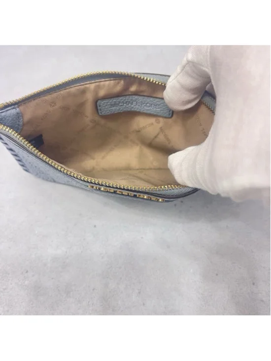 Michael Kors Karson Laser Cut Slim Card Case Wallet Pale Blue - Picture 5 of 7